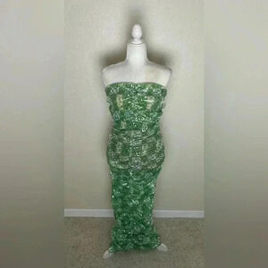 H:ours - Strapless Sequin Maxi Dress